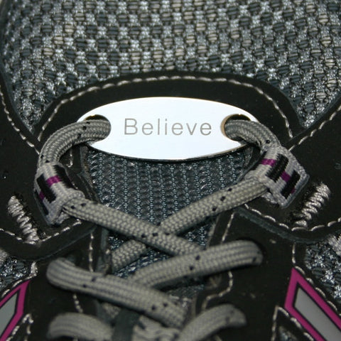 Believe sneaker tag