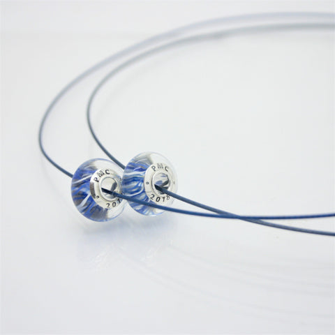 PMC 2018 bead on cable necklace