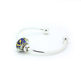 Delta Love Bead on a Bangle Bracelet