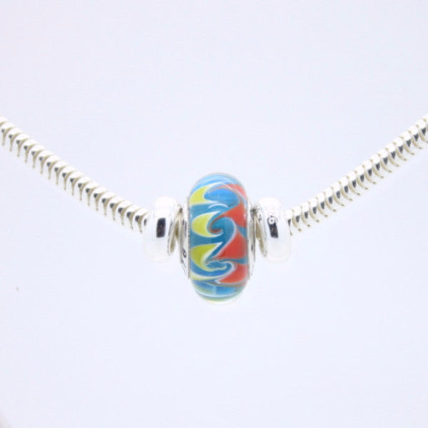 PMC 2016 bead on sterling silver necklace