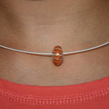 PMC 2013 bead on sporty cable necklace