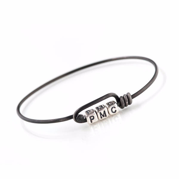 PMC black bike spoke bracelet