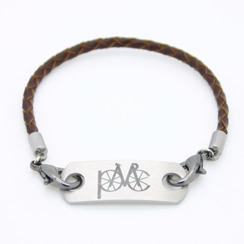 PMC2016 Sneaker Tag brown braided leather bracelet