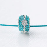Teal Warrior Bead on Cable Necklace