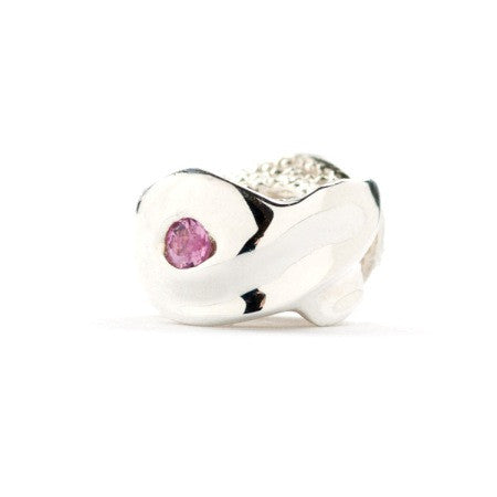 Breast cancer ribbon bead